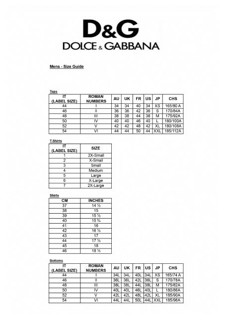 dolce gabbana size chart mens|Dolce & Gabbana belt size chart.